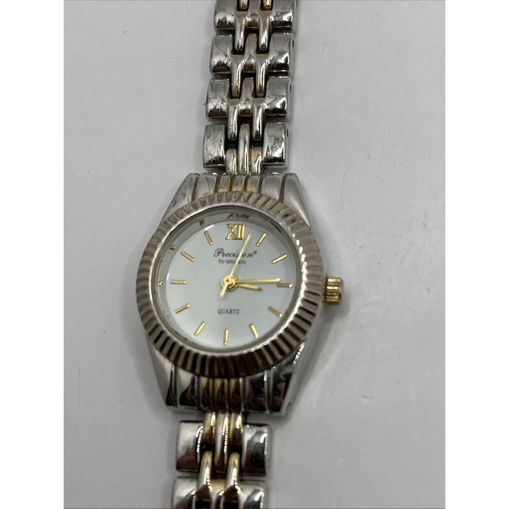 Gruen Precision Women's Watch 24mm Silver Gold Two Tone 7.25